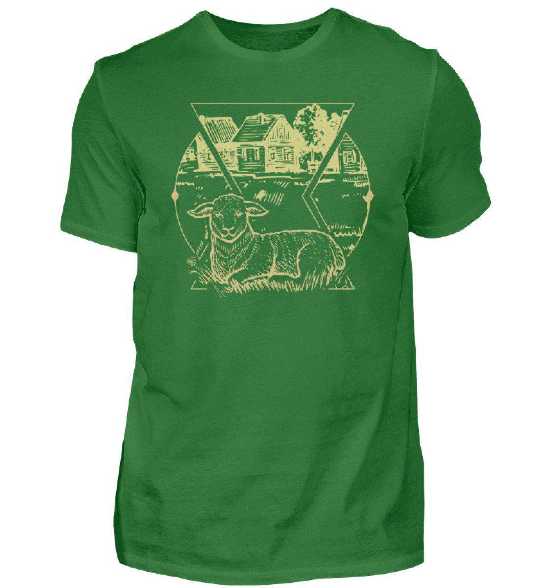 Schaf Geometric · Herren T-Shirt-Herren Basic T-Shirt-Kelly Green-S-Agrarstarz