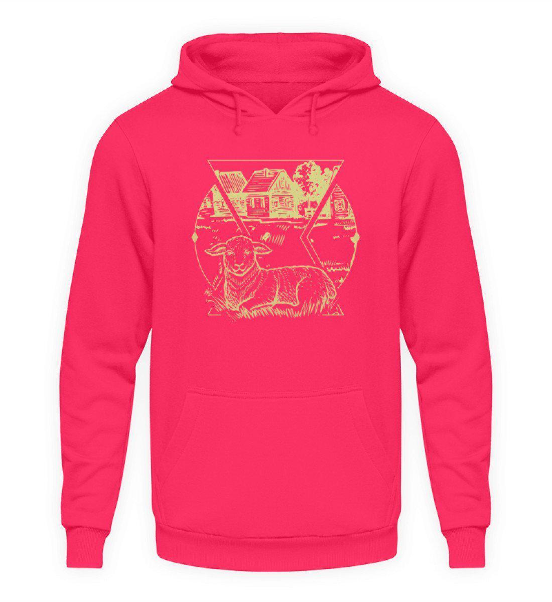 Schaf Geometric · Unisex Kapuzenpullover Hoodie-Unisex Hoodie-Hot Pink-L-Agrarstarz