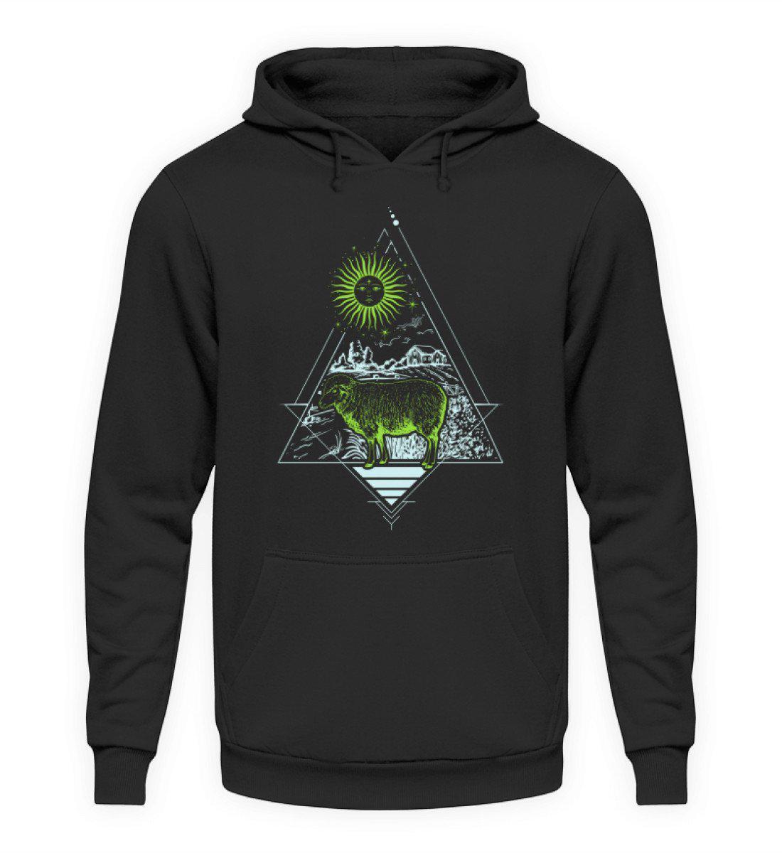 Schaf Geometric · Unisex Kapuzenpullover Hoodie-Unisex Hoodie-Jet Black-S-Agrarstarz