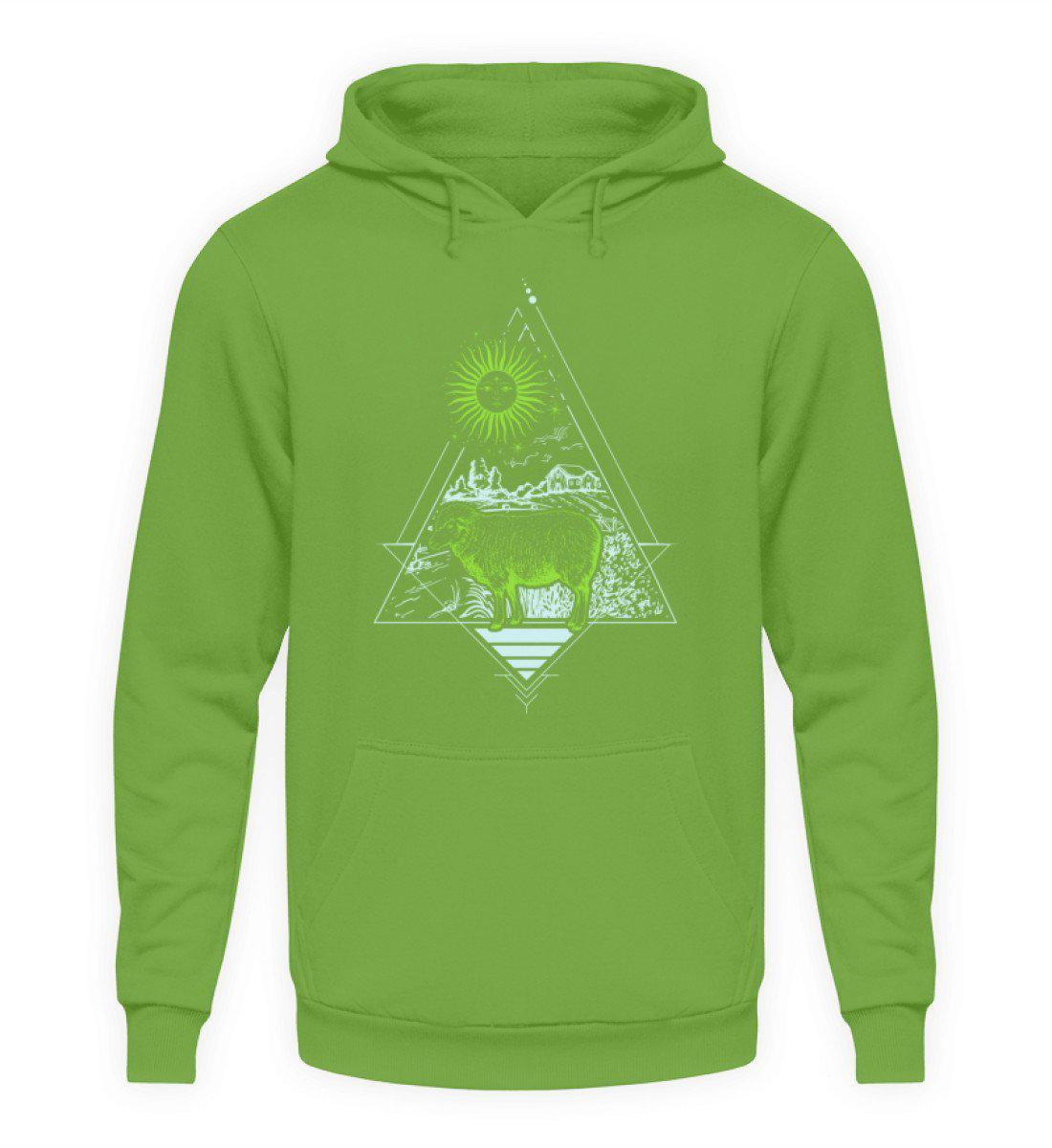 Schaf Geometric · Unisex Kapuzenpullover Hoodie-Unisex Hoodie-LimeGreen-S-Agrarstarz