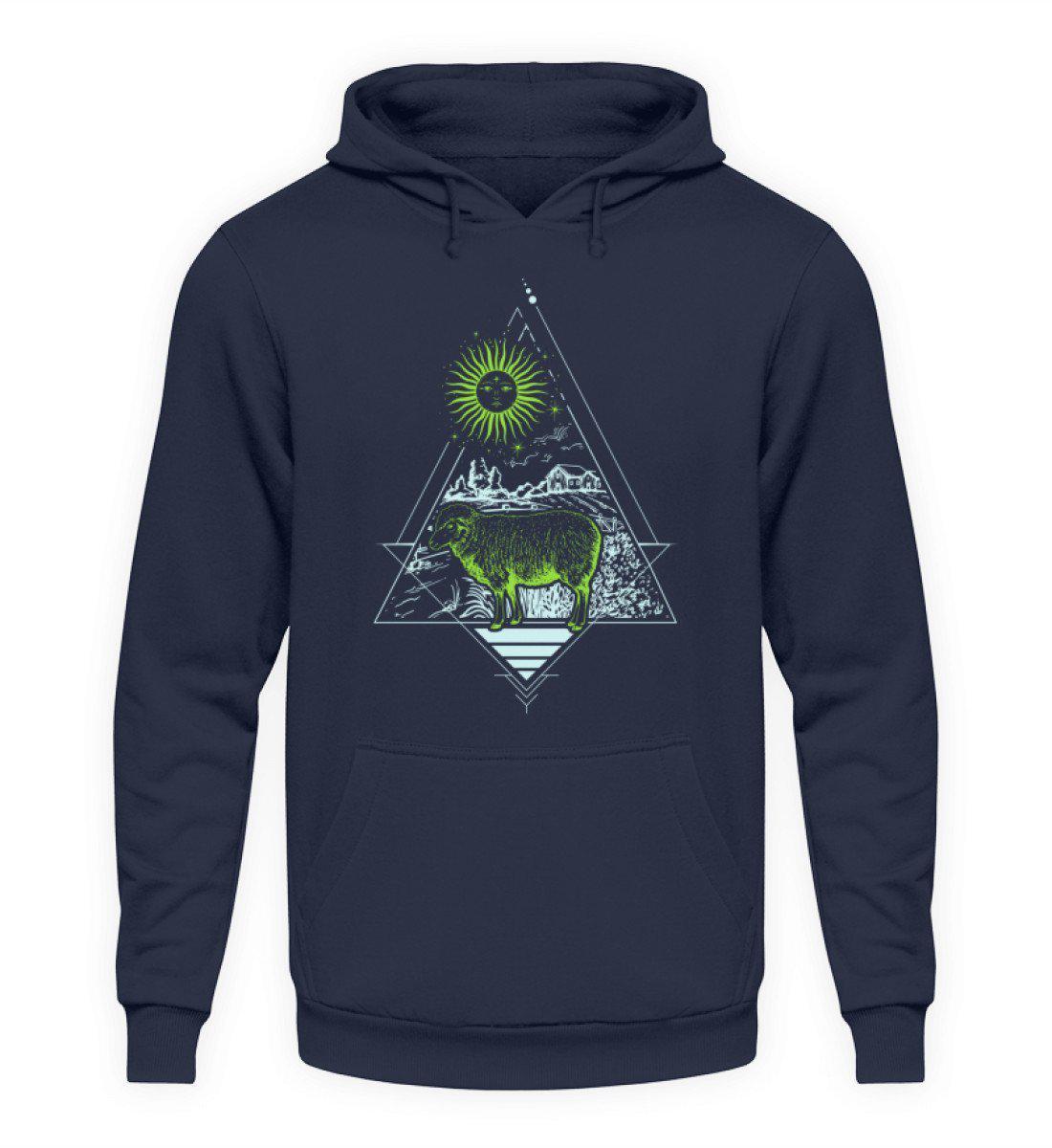 Schaf Geometric · Unisex Kapuzenpullover Hoodie-Unisex Hoodie-Oxford Navy-S-Agrarstarz