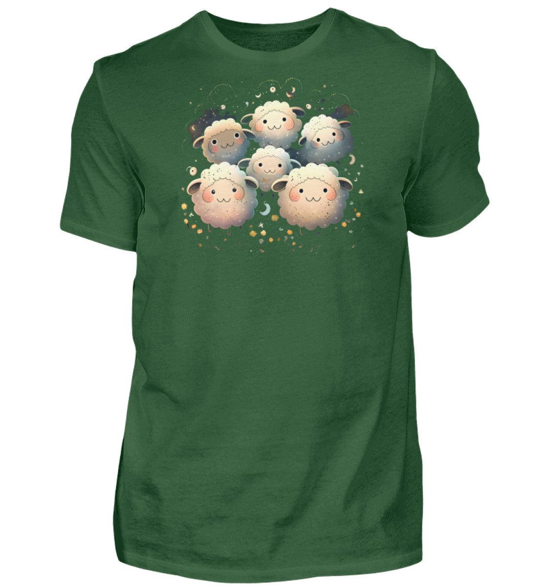 Schaf Herde Blumen · Herren T-Shirt-Herren Basic T-Shirt-Bottle Green-S-Agrarstarz