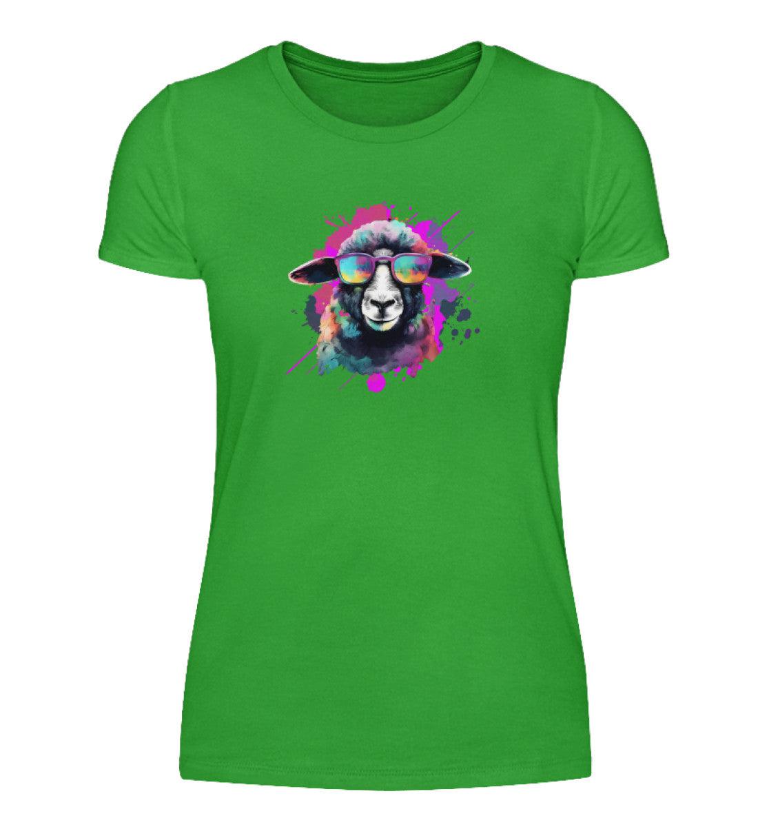 Schaf Sonnenbrille Pink · Damen T-Shirt-Damen Basic T-Shirt-Green Apple-S-Agrarstarz