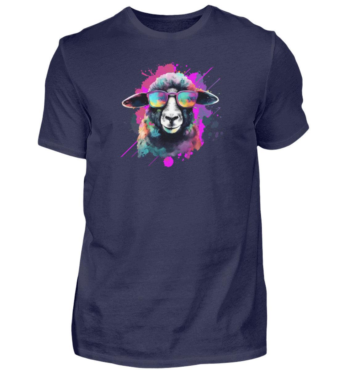 Schaf Sonnenbrille Pink · Herren T-Shirt-Herren Basic T-Shirt-Navy-S-Agrarstarz