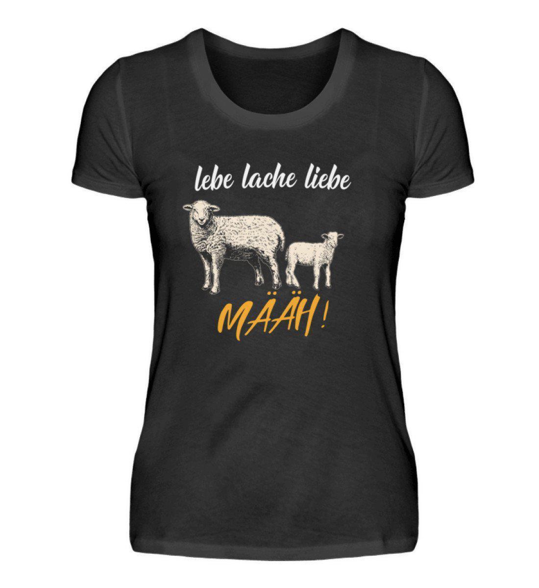 Schaf lebe lache liebe · Damen T-Shirt-Damen Basic T-Shirt-Black-S-Agrarstarz