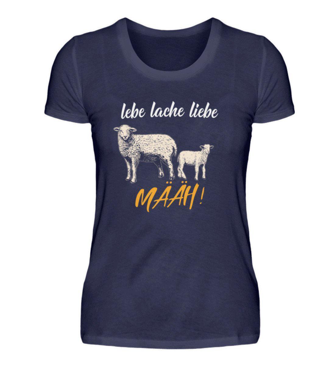 Schaf lebe lache liebe · Damen T-Shirt-Damen Basic T-Shirt-Navy-S-Agrarstarz