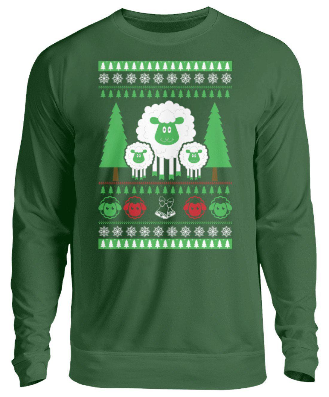 Schafe 2 Ugly Christmas · Unisex Sweatshirt Pullover-Unisex Sweatshirt-Bottle Green-S-Agrarstarz