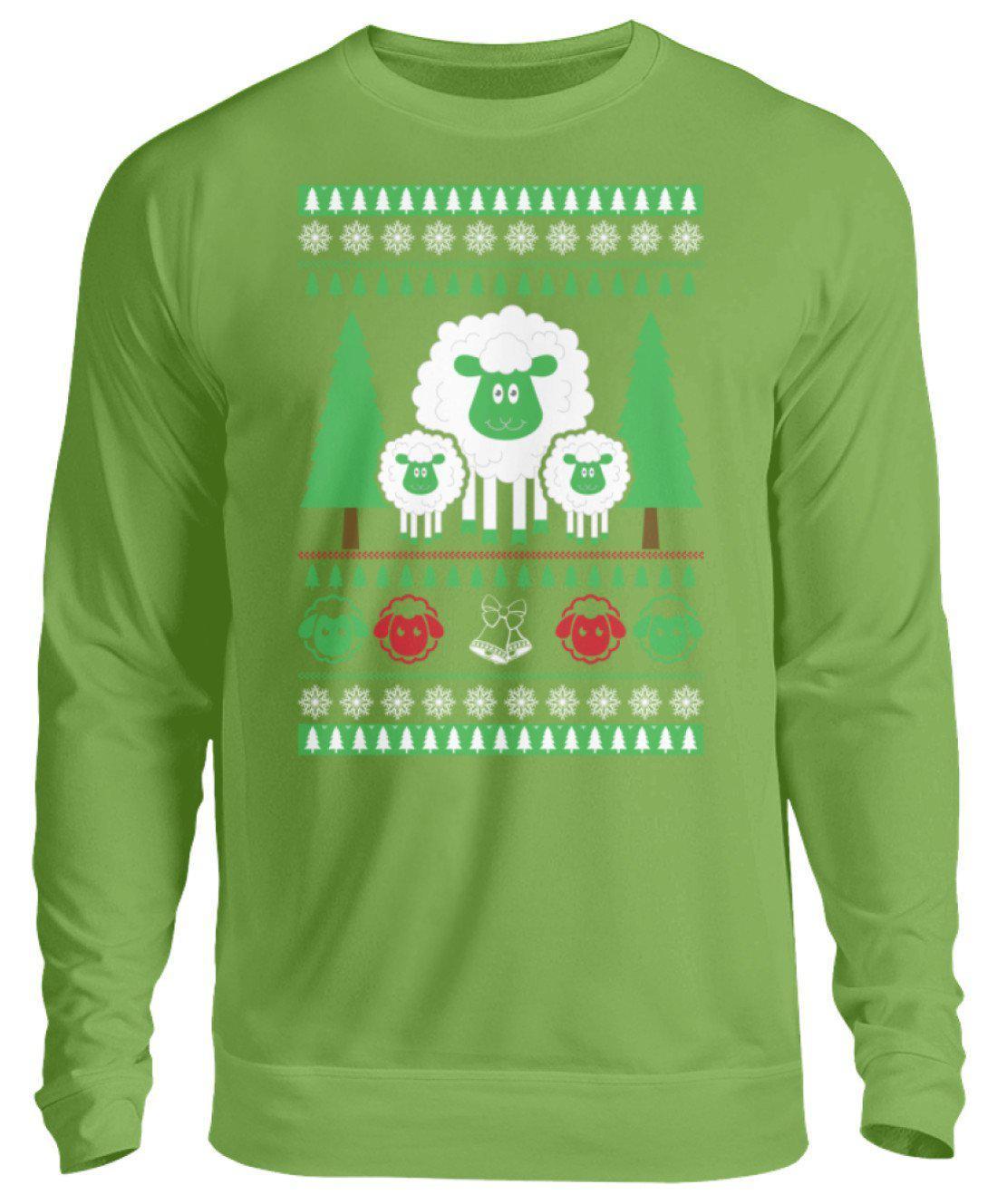 Schafe 2 Ugly Christmas · Unisex Sweatshirt Pullover-Unisex Sweatshirt-LimeGreen-S-Agrarstarz