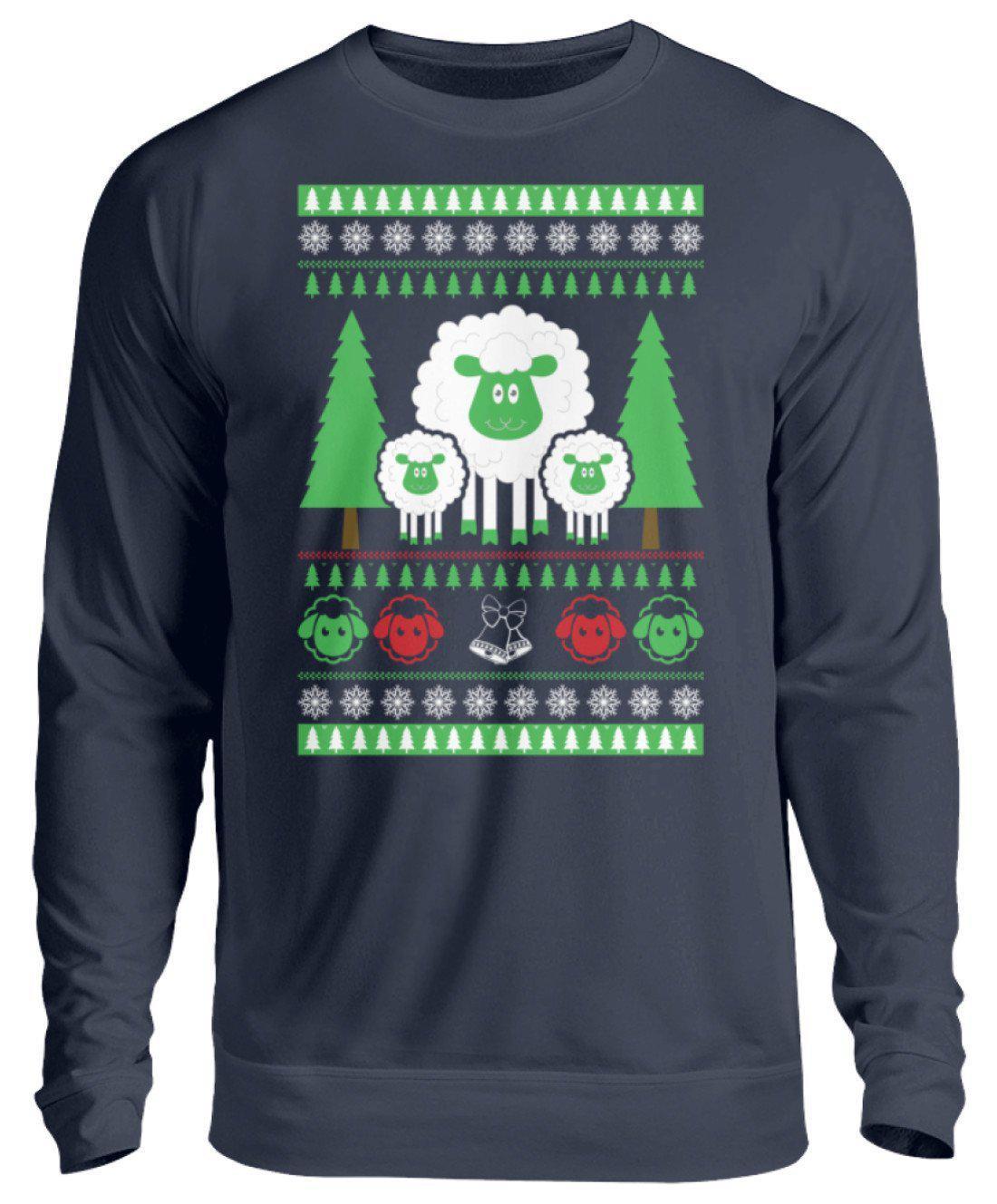 Schafe 2 Ugly Christmas · Unisex Sweatshirt Pullover-Unisex Sweatshirt-Oxford Navy-S-Agrarstarz