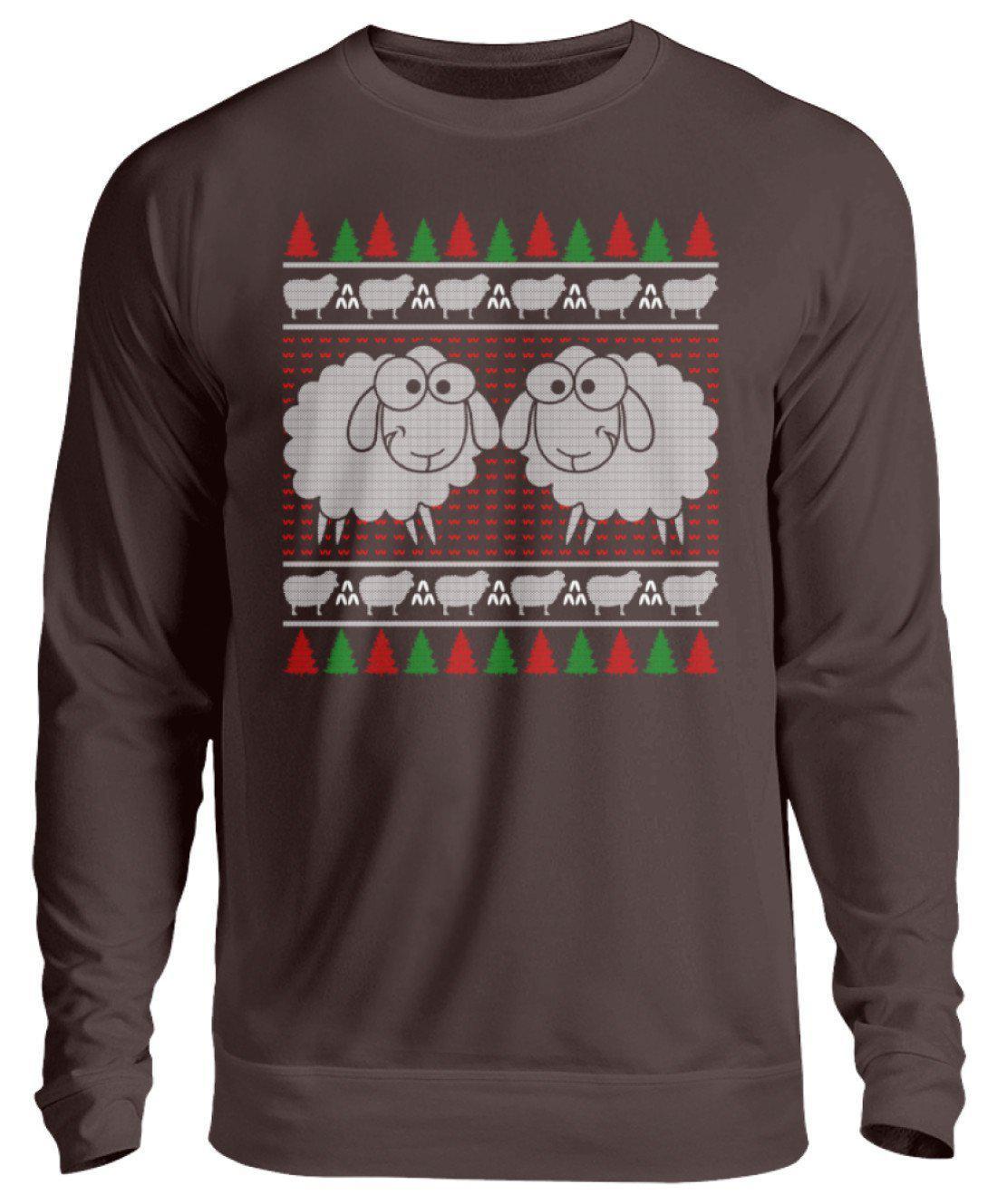 Schafe 4 Ugly Christmas · Unisex Sweatshirt Pullover-Unisex Sweatshirt-Hot Chocolate-S-Agrarstarz