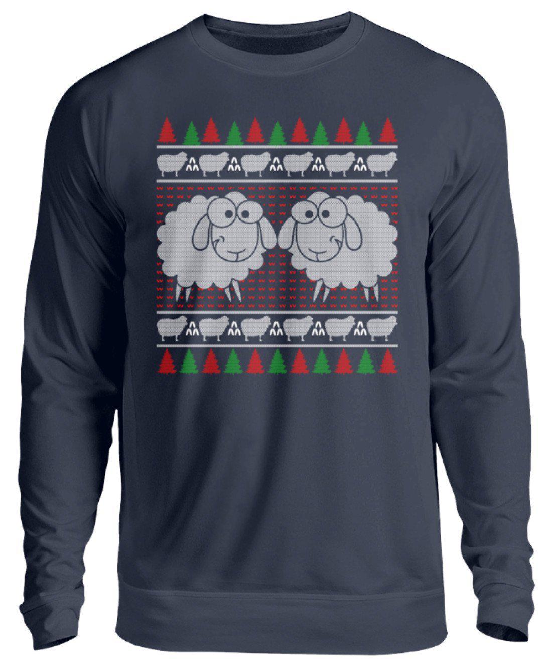 Schafe 4 Ugly Christmas · Unisex Sweatshirt Pullover-Unisex Sweatshirt-Oxford Navy-S-Agrarstarz