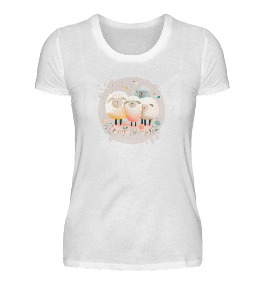 Schafe · Damen T-Shirt-Damen Basic T-Shirt-White-S-Agrarstarz