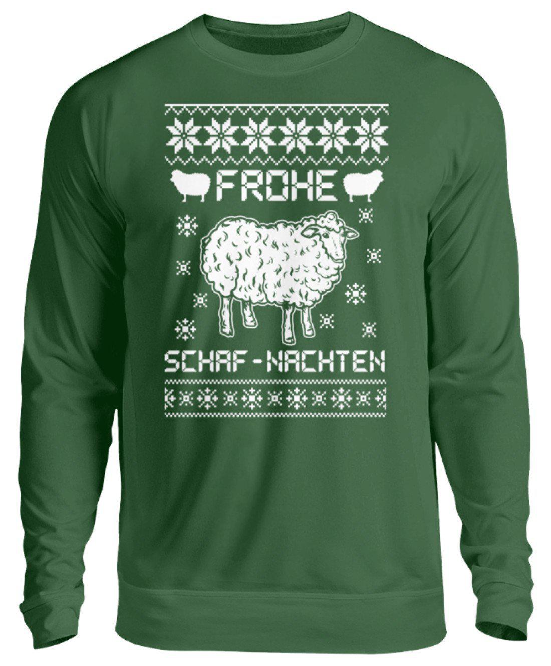 Schafe Ugly Christmas · Unisex Sweatshirt Pullover-Unisex Sweatshirt-Bottle Green-S-Agrarstarz