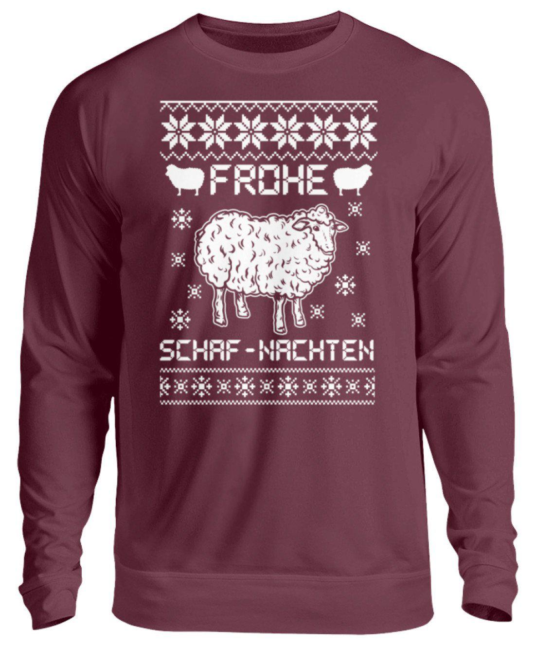 Schafe Ugly Christmas · Unisex Sweatshirt Pullover-Unisex Sweatshirt-Burgundy-S-Agrarstarz