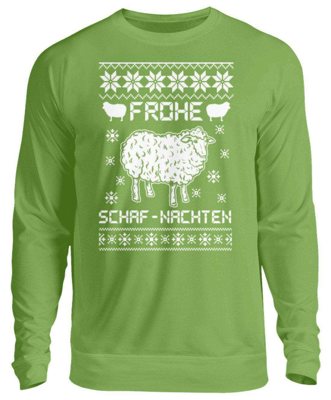 Schafe Ugly Christmas · Unisex Sweatshirt Pullover-Unisex Sweatshirt-LimeGreen-S-Agrarstarz