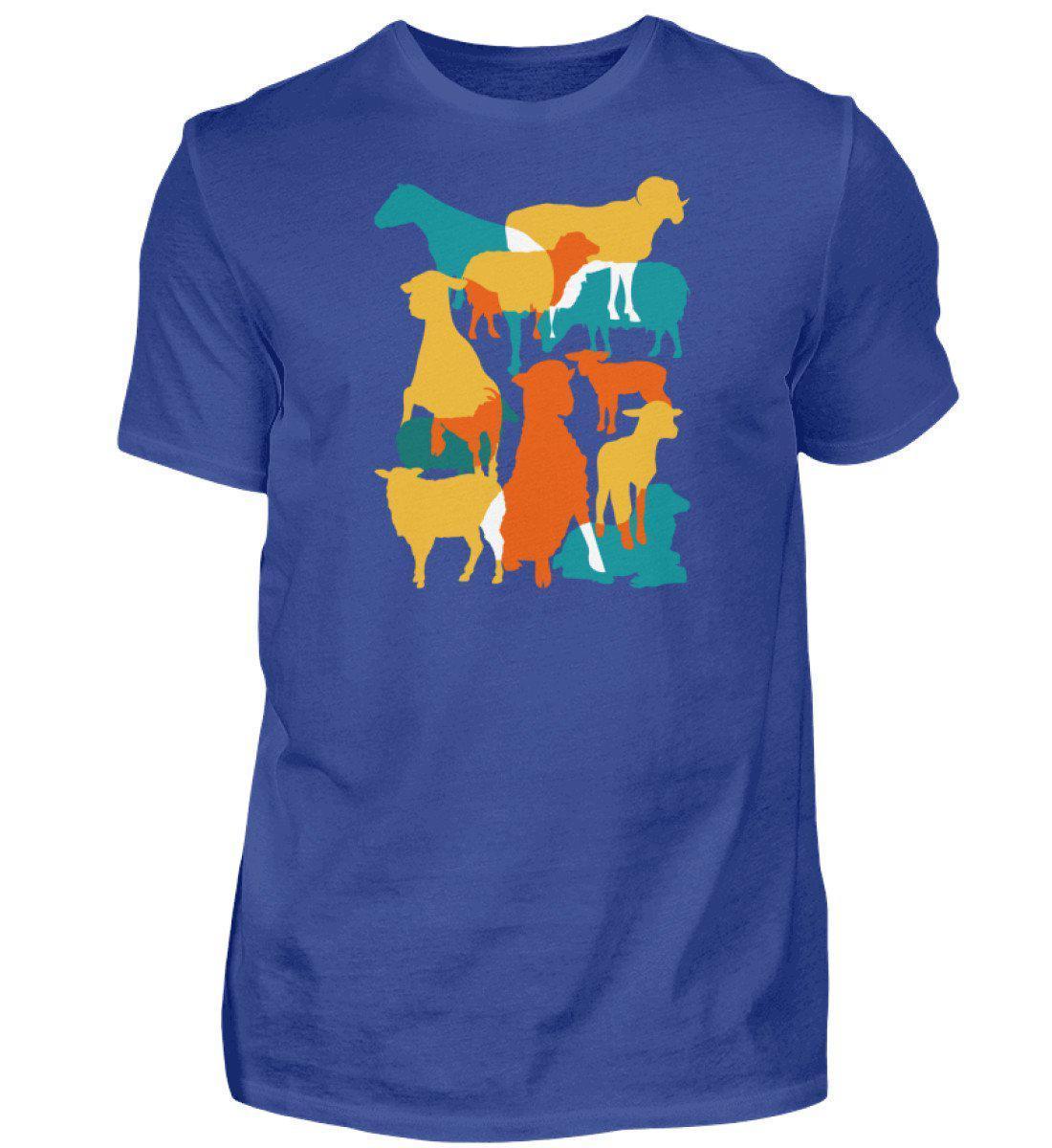 Schafe geometric · Herren T-Shirt-Herren Basic T-Shirt-Royal Blue-S-Agrarstarz