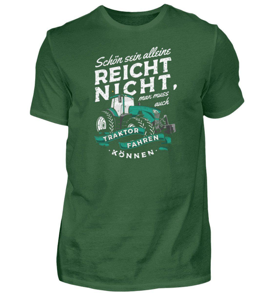 Schön sein alleine reicht nicht · Herren T-Shirt-Herren Basic T-Shirt-Bottle Green-S-Agrarstarz