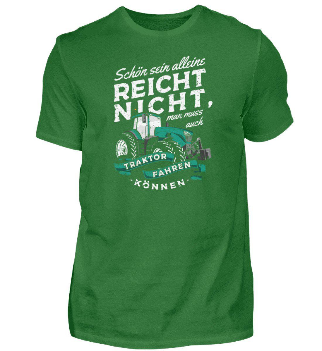 Schön sein alleine reicht nicht · Herren T-Shirt-Herren Basic T-Shirt-Kelly Green-S-Agrarstarz