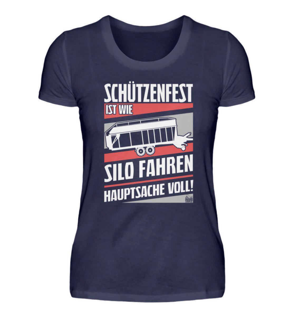 Schützenfest ist wie Silo fahren · Damen T-Shirt-Damen Basic T-Shirt-Navy-S-Agrarstarz