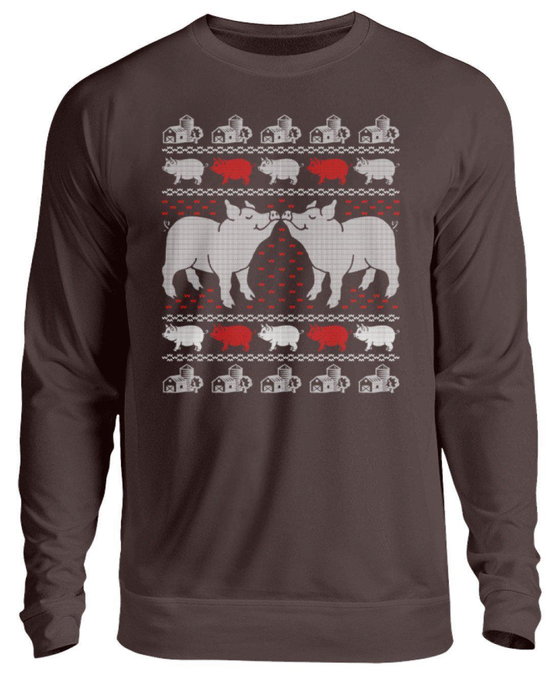 Schwein 2 Ugly Christmas · Unisex Sweatshirt Pullover-Unisex Sweatshirt-Hot Chocolate-S-Agrarstarz