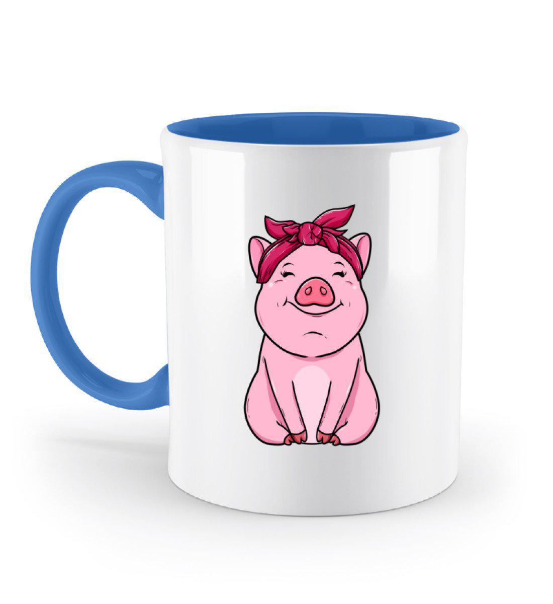 Schweinchen · Keramik Tasse zweifarbig-Keramik Tasse Zweifarbig-Blue-330ml-Agrarstarz