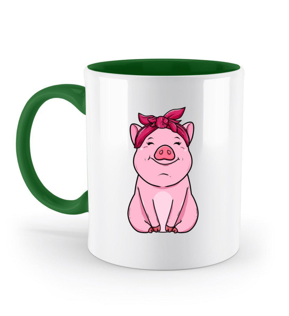 Schweinchen · Keramik Tasse zweifarbig-Keramik Tasse Zweifarbig-Irish Green-330ml-Agrarstarz