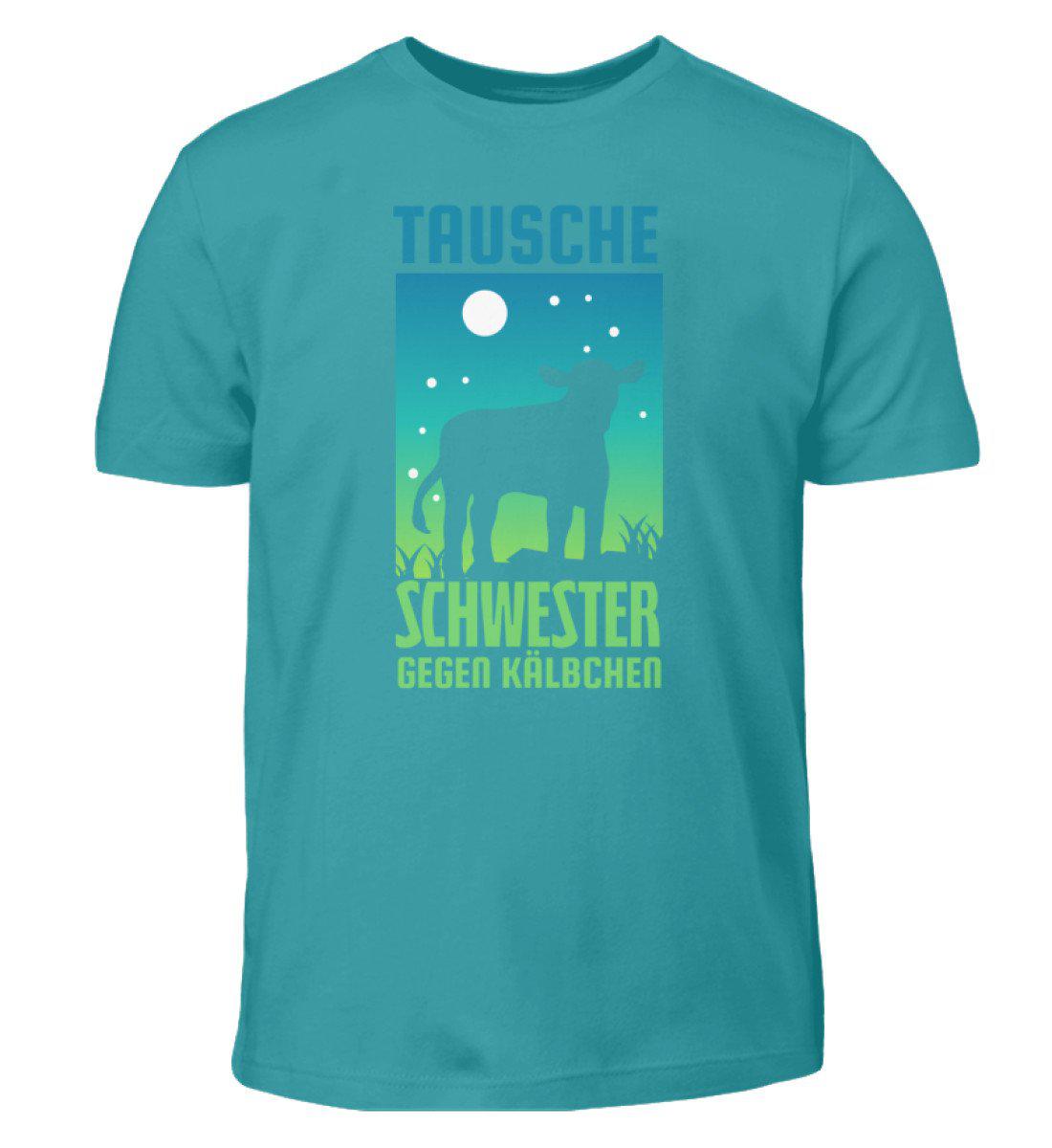 Schwester gegen Kälbchen · Kinder T-Shirt-Kinder T-Shirt-Swimming Pool-3/4 (98/104)-Agrarstarz