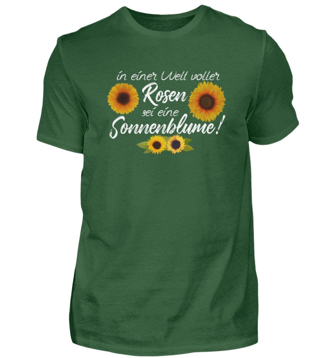 Sei eine Sonnenblume · Herren T-Shirt-Herren Basic T-Shirt-Bottle Green-S-Agrarstarz