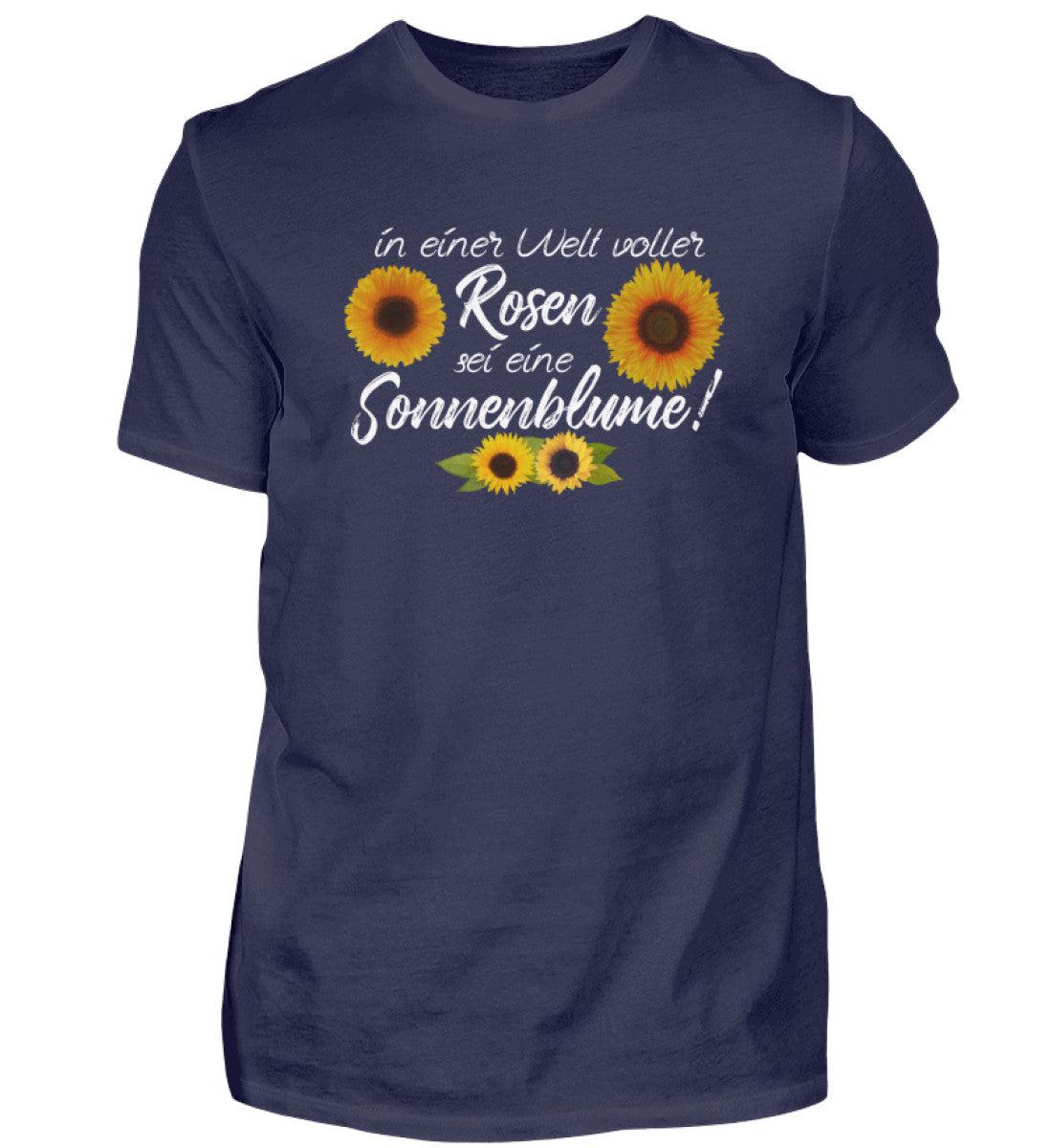 Sei eine Sonnenblume · Herren T-Shirt-Herren Basic T-Shirt-Navy-S-Agrarstarz