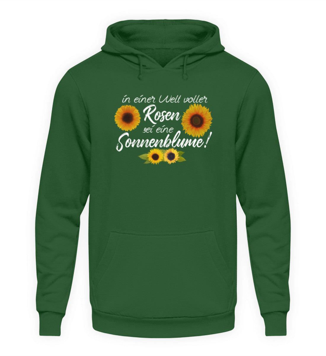Sei eine Sonnenblume · Unisex Kapuzenpullover Hoodie-Unisex Hoodie-Bottle Green-XS-Agrarstarz