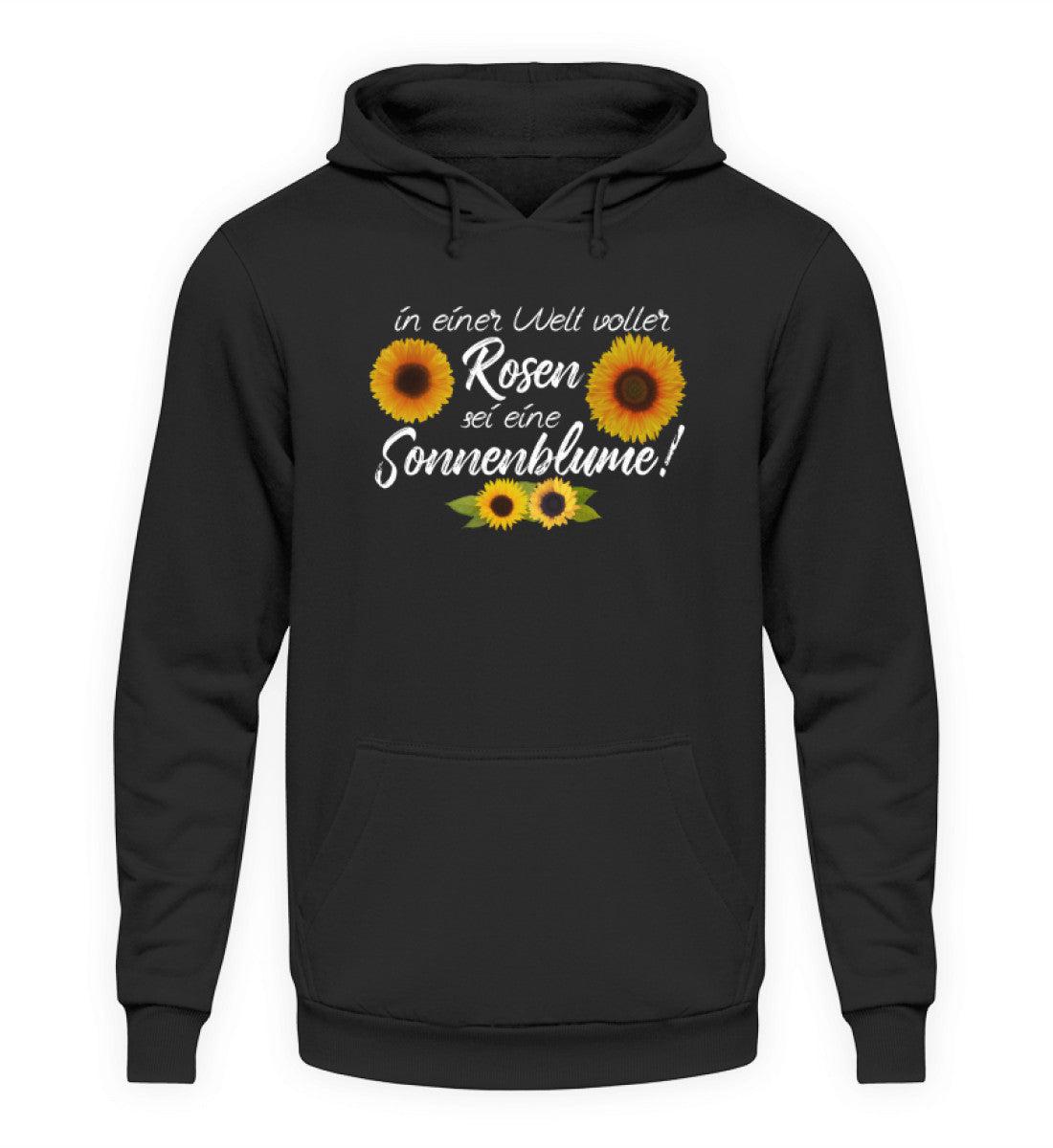 Sei eine Sonnenblume · Unisex Kapuzenpullover Hoodie-Unisex Hoodie-Deep Black-XS-Agrarstarz