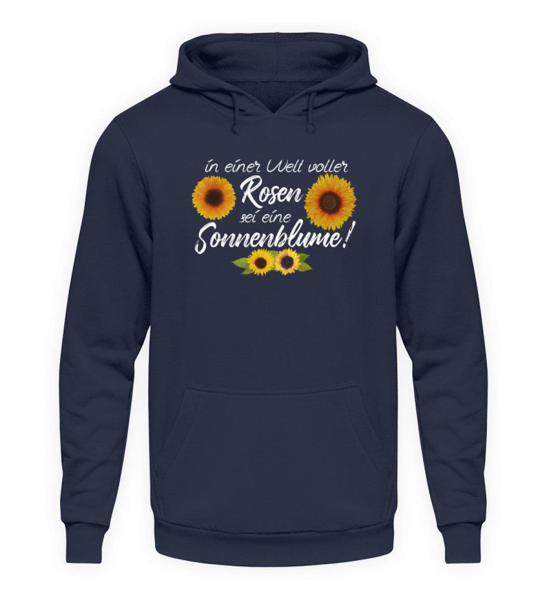 Sei eine Sonnenblume · Unisex Kapuzenpullover Hoodie-Unisex Hoodie-Oxford Navy-XS-Agrarstarz