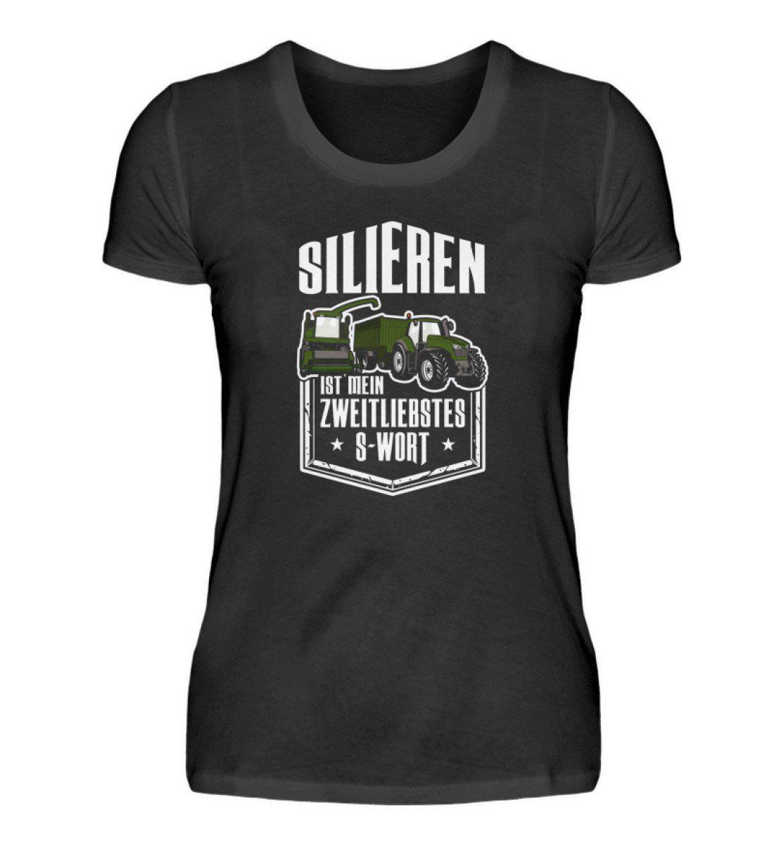 Silieren zweitliebstes S-Wort · Damen T-Shirt-Damen Basic T-Shirt-Black-S-Agrarstarz