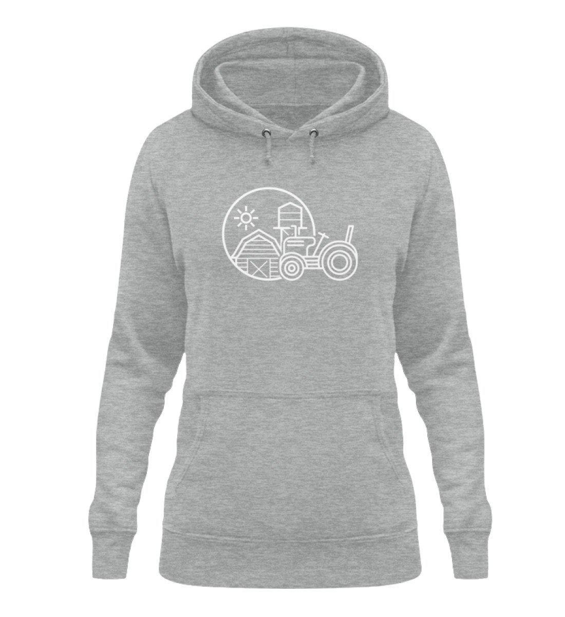 Simple Traktor Hof · Damen Hoodie-Damen Hoodie-Heather Sport Grey-XS-Agrarstarz