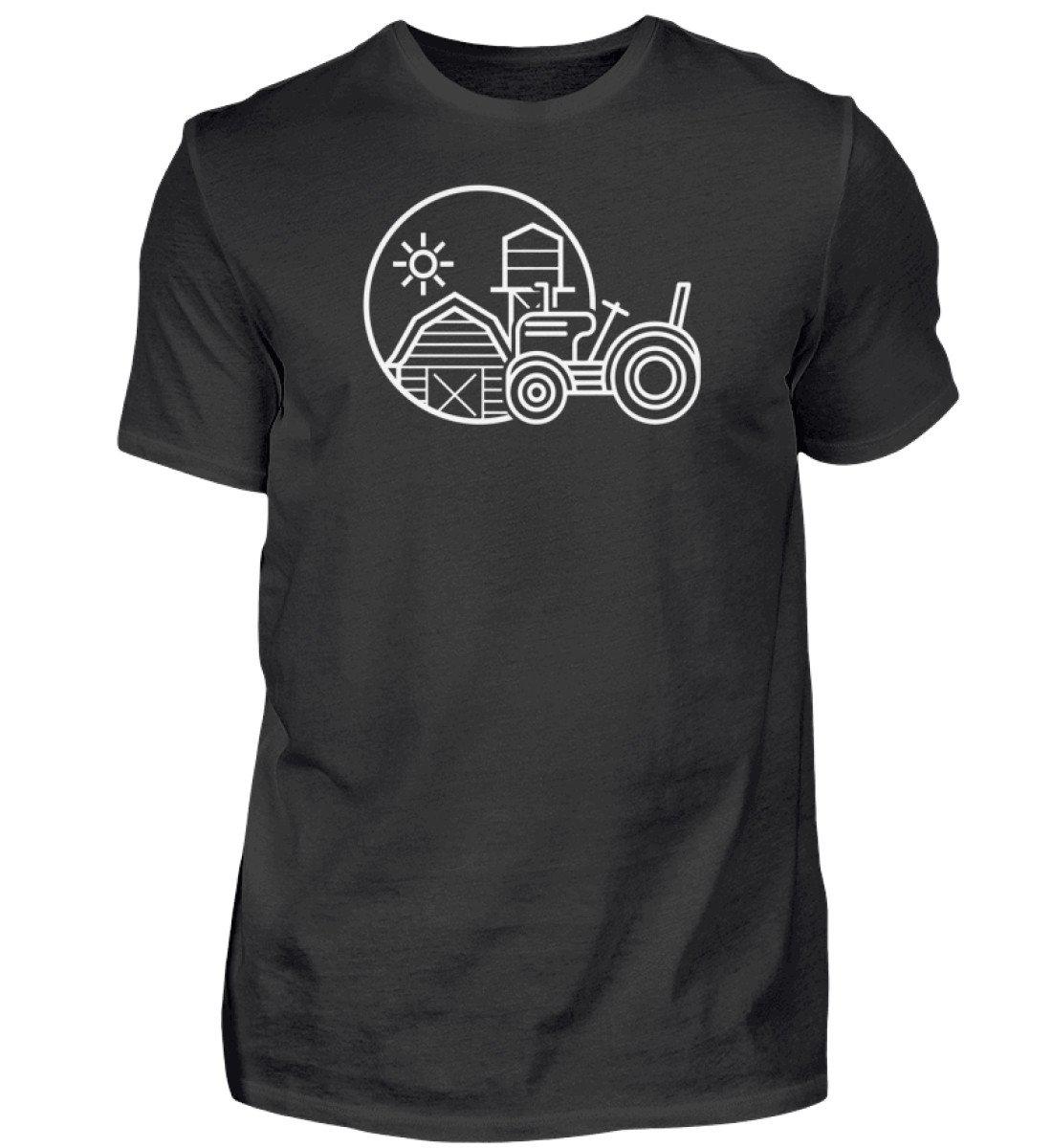 Simple Traktor Hof · Herren T-Shirt-Herren Basic T-Shirt-Black-S-Agrarstarz