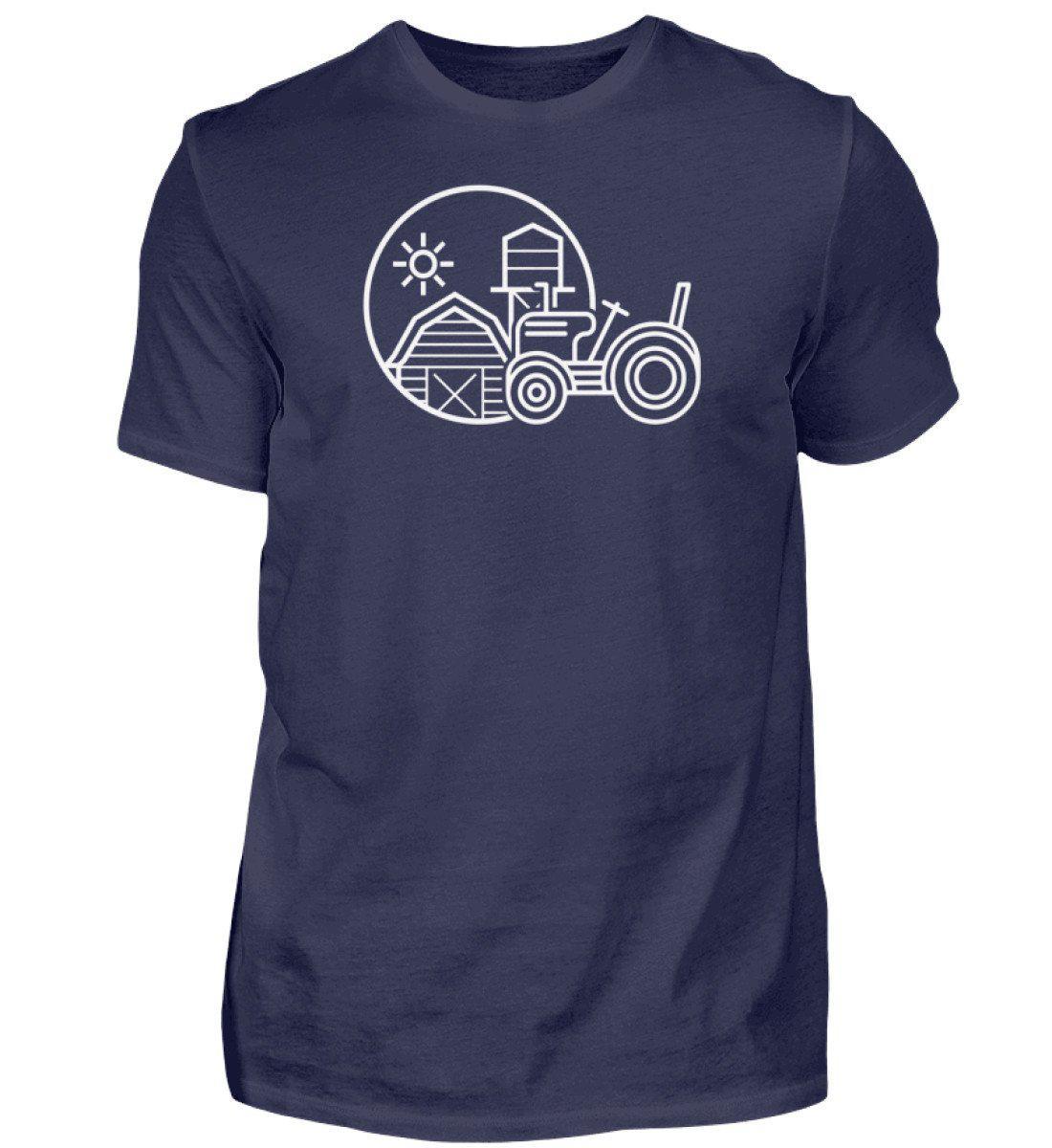 Simple Traktor Hof · Herren T-Shirt-Herren Basic T-Shirt-Navy-S-Agrarstarz