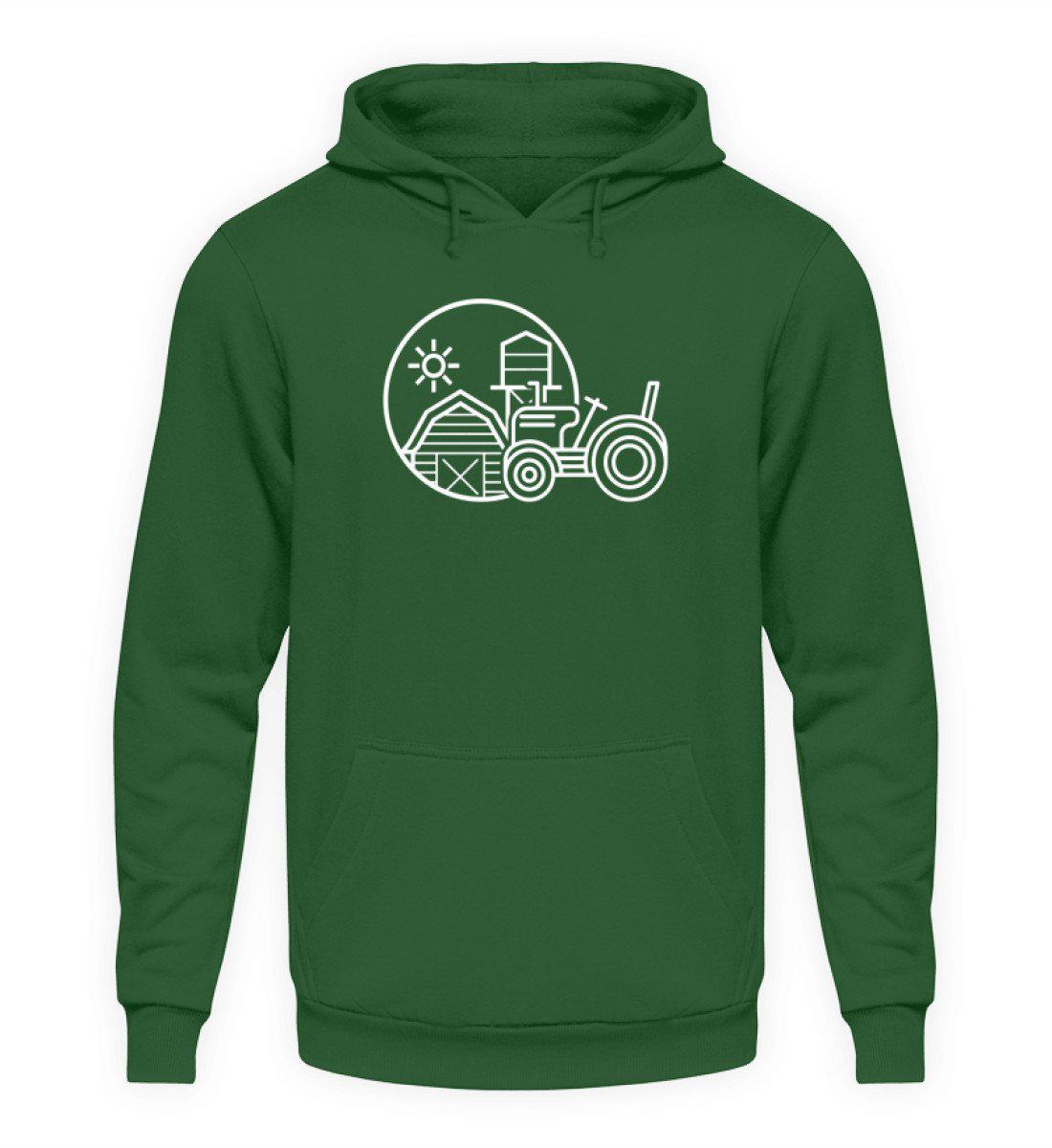 Simple Traktor Hof · Unisex Kapuzenpullover Hoodie-Unisex Hoodie-Bottle Green-S-Agrarstarz