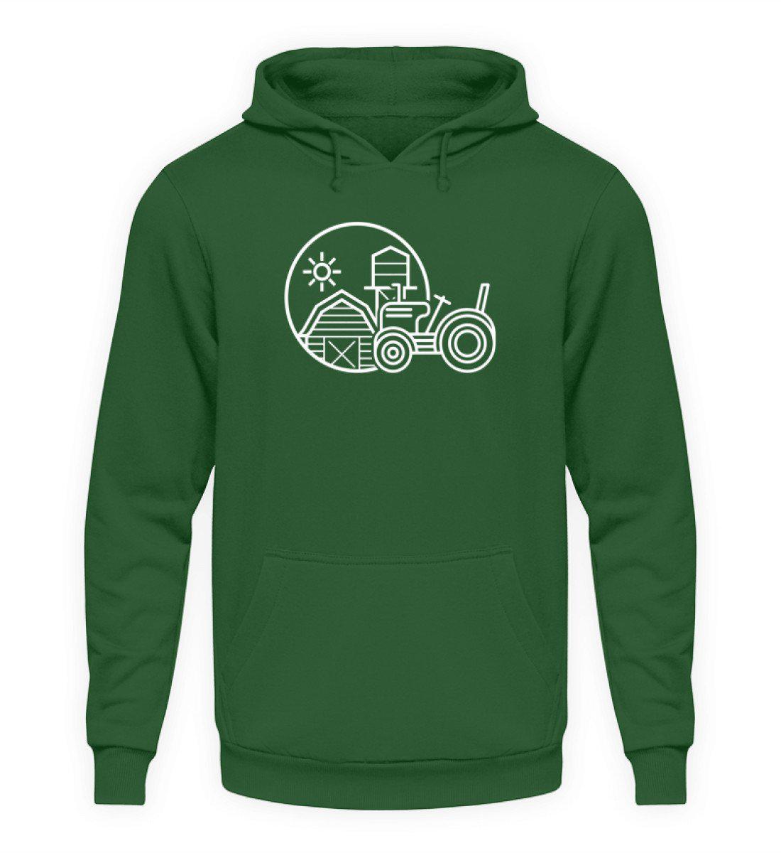 Simple Traktor Hof · Unisex Kapuzenpullover Hoodie-Unisex Hoodie-Bottle Green-S-Agrarstarz