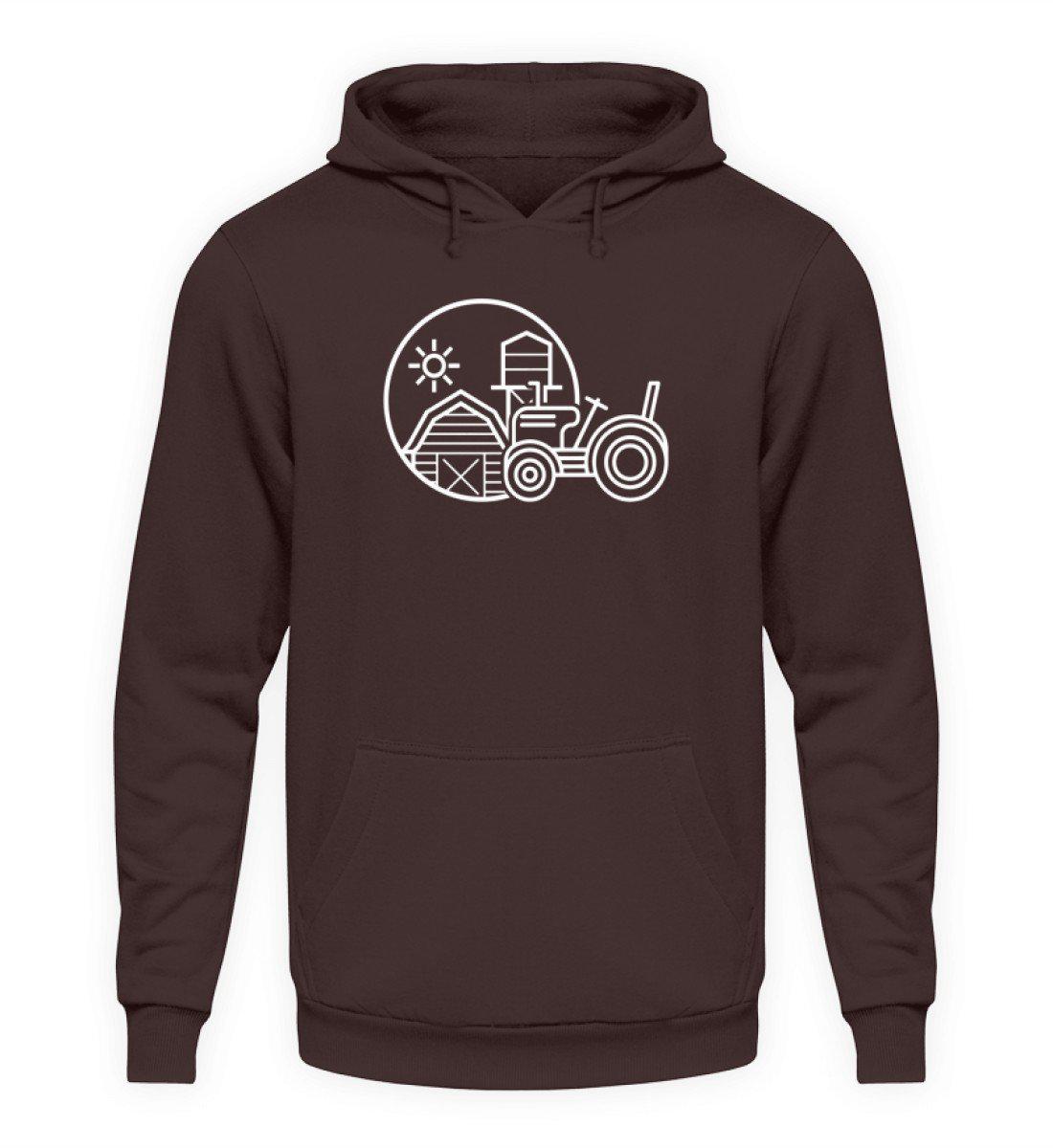 Simple Traktor Hof · Unisex Kapuzenpullover Hoodie-Unisex Hoodie-Hot Chocolate-S-Agrarstarz