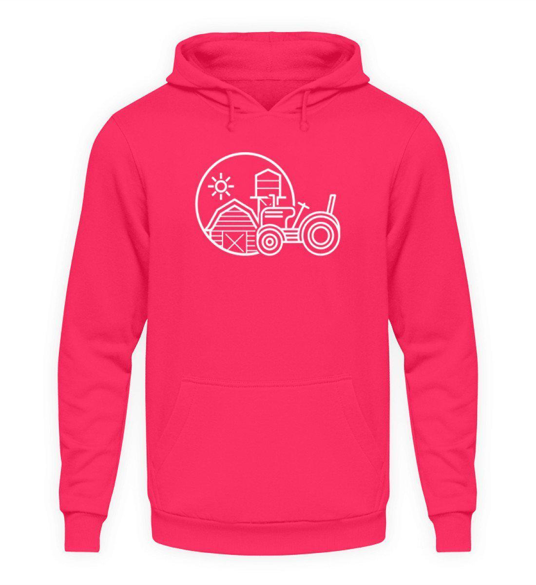 Simple Traktor Hof · Unisex Kapuzenpullover Hoodie-Unisex Hoodie-Hot Pink-S-Agrarstarz