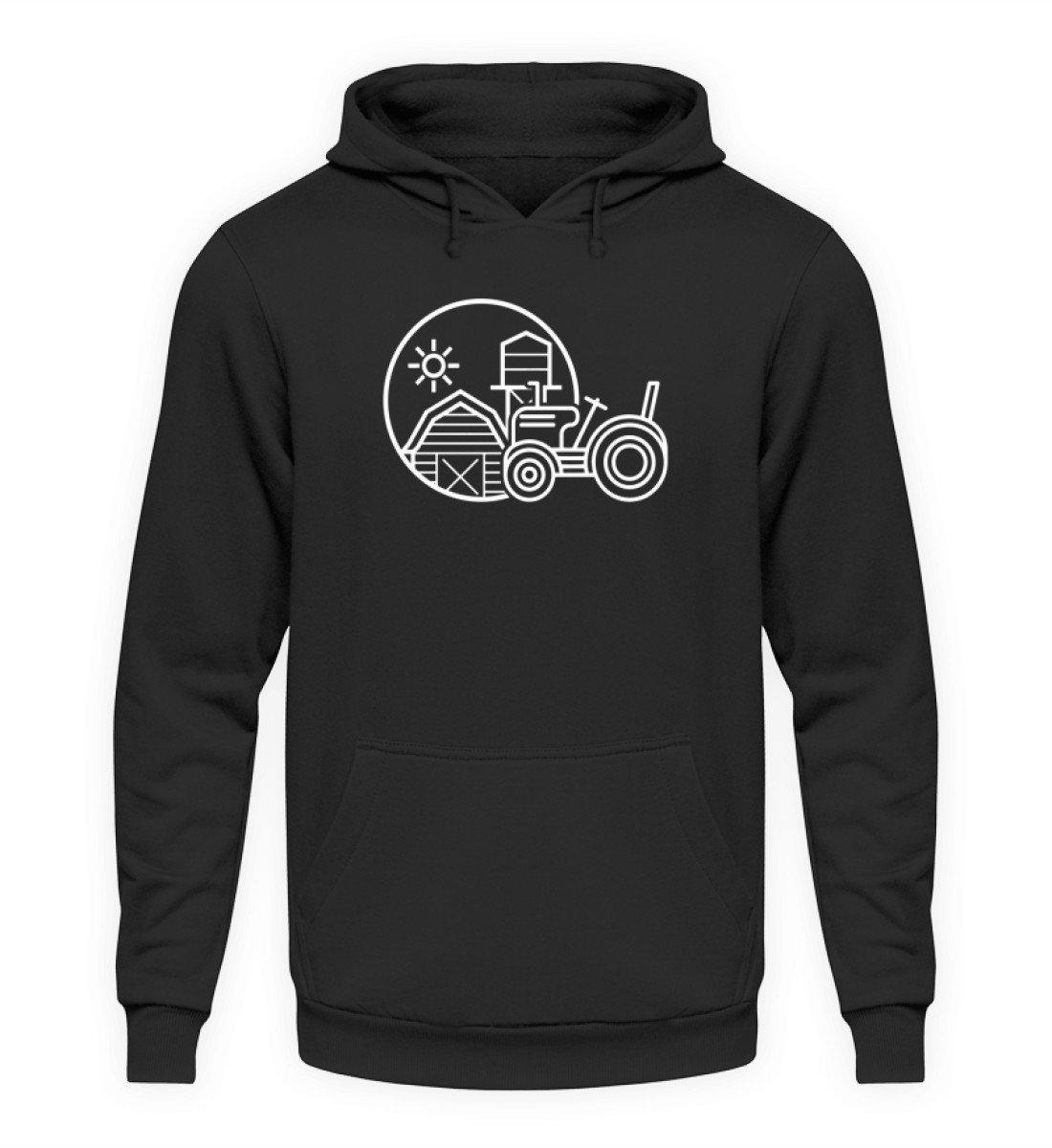 Simple Traktor Hof · Unisex Kapuzenpullover Hoodie-Unisex Hoodie-Jet Black-XS-Agrarstarz