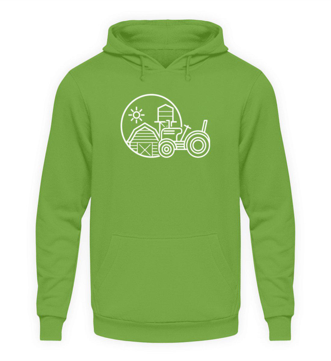 Simple Traktor Hof · Unisex Kapuzenpullover Hoodie-Unisex Hoodie-LimeGreen-S-Agrarstarz
