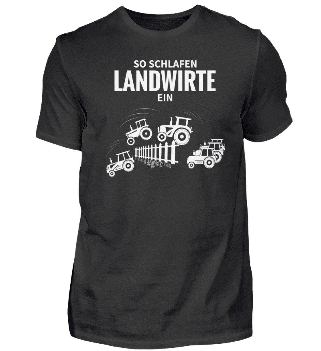 So schlafen Landwirte ein · Herren T-Shirt-Herren Basic T-Shirt-Black-S-Agrarstarz