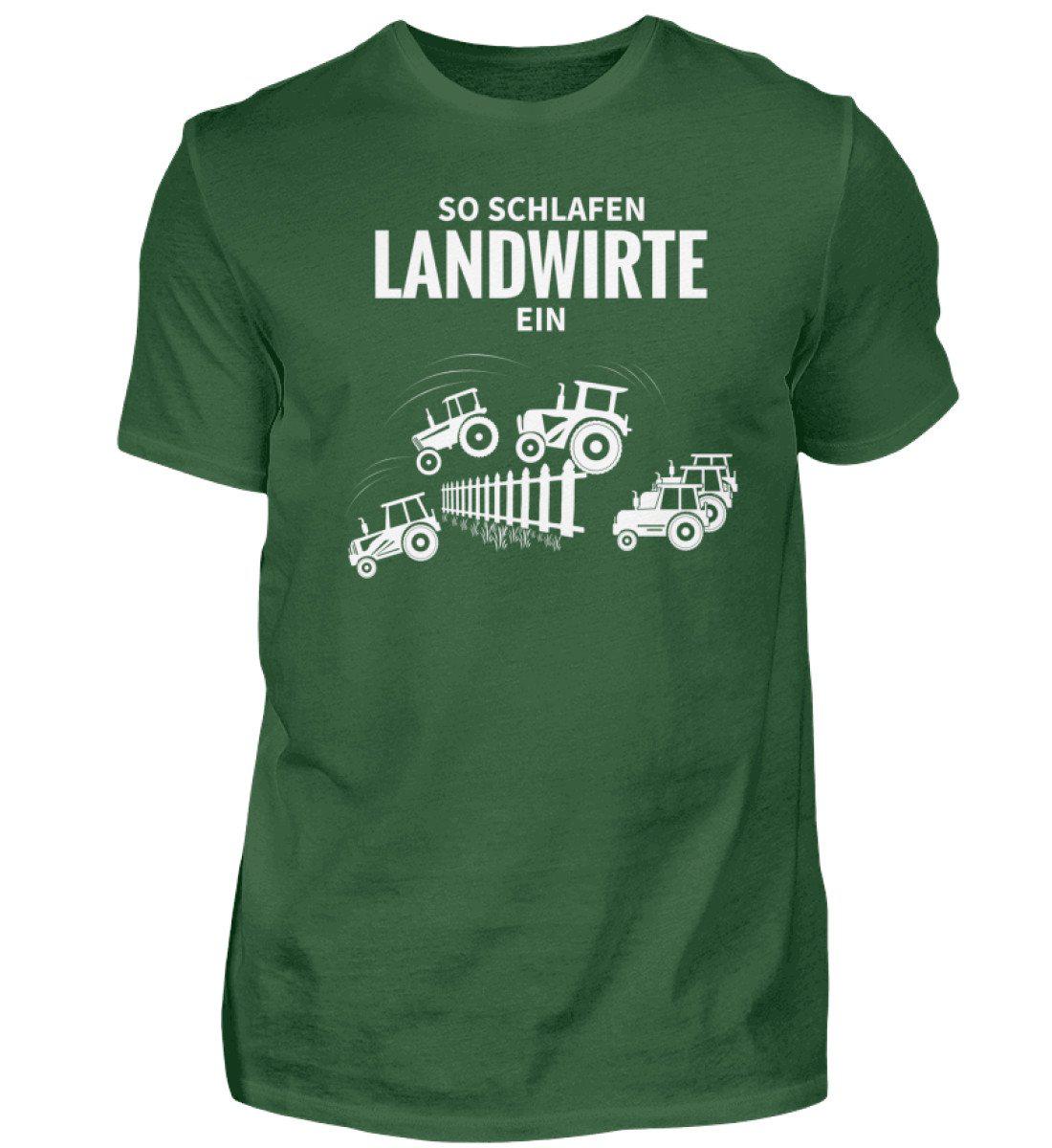 So schlafen Landwirte ein · Herren T-Shirt-Herren Basic T-Shirt-Bottle Green-S-Agrarstarz