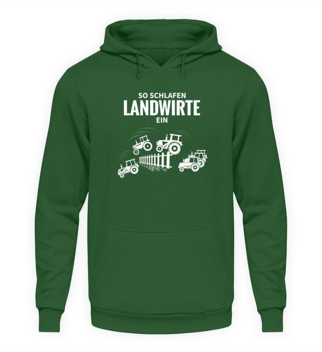 So schlafen Landwirte ein · Unisex Kapuzenpullover Hoodie-Unisex Hoodie-Bottle Green-L-Agrarstarz