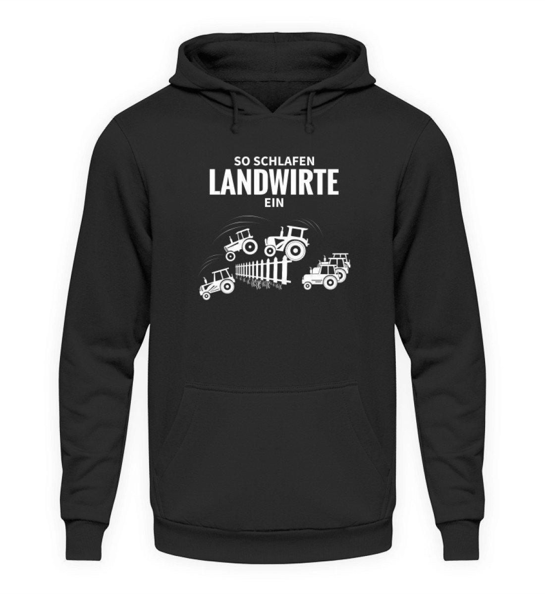 So schlafen Landwirte ein · Unisex Kapuzenpullover Hoodie-Unisex Hoodie-Jet Black-L-Agrarstarz