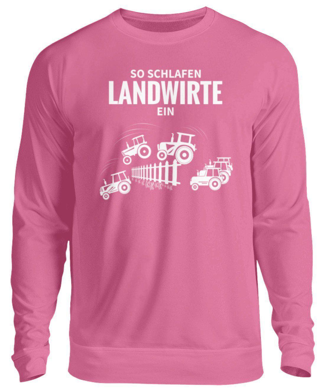 So schlafen Landwirte ein · Unisex Sweatshirt Pullover-Unisex Sweatshirt-Candyfloss Pink-S-Agrarstarz