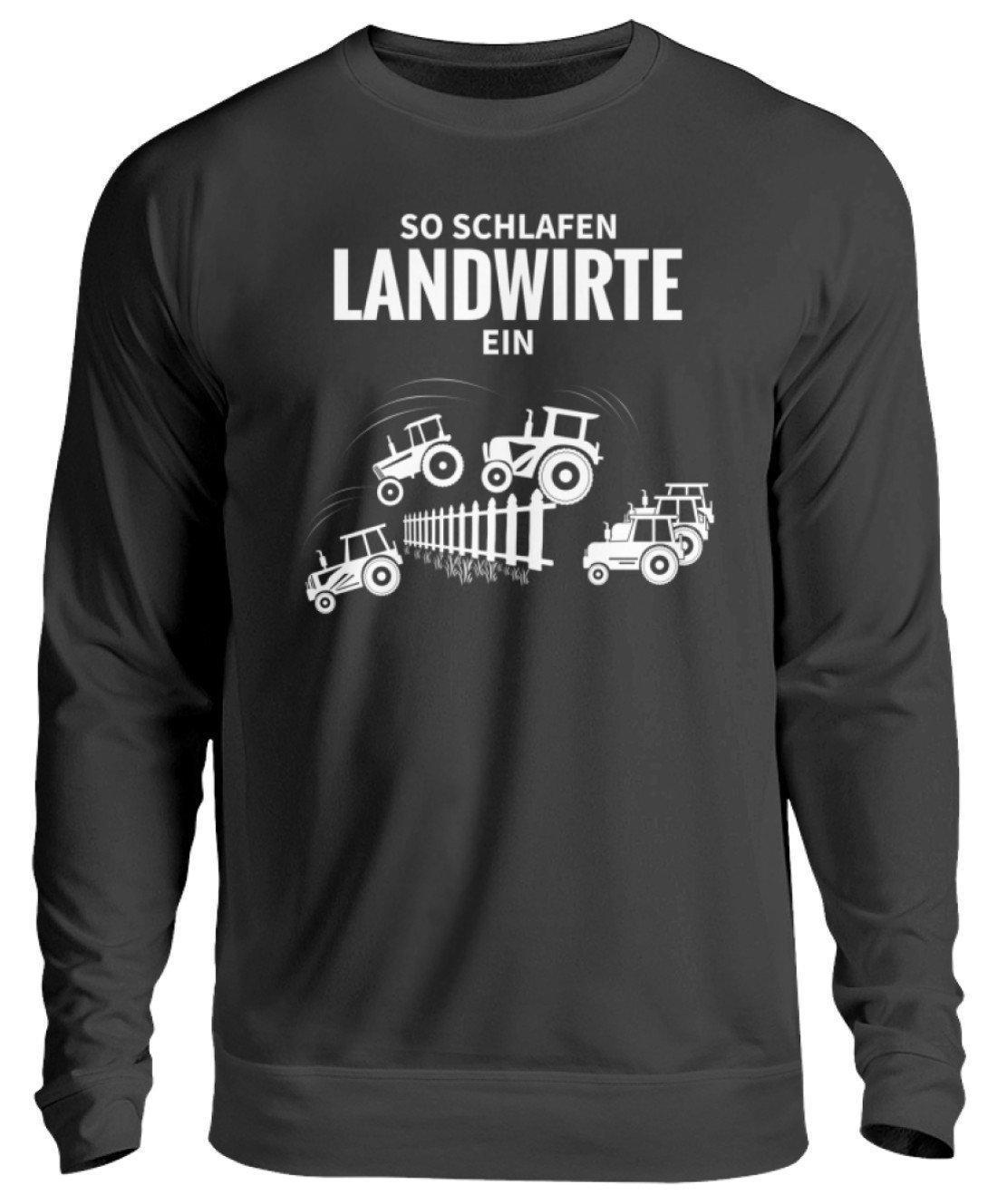 So schlafen Landwirte ein · Unisex Sweatshirt Pullover-Unisex Sweatshirt-Jet Black-S-Agrarstarz