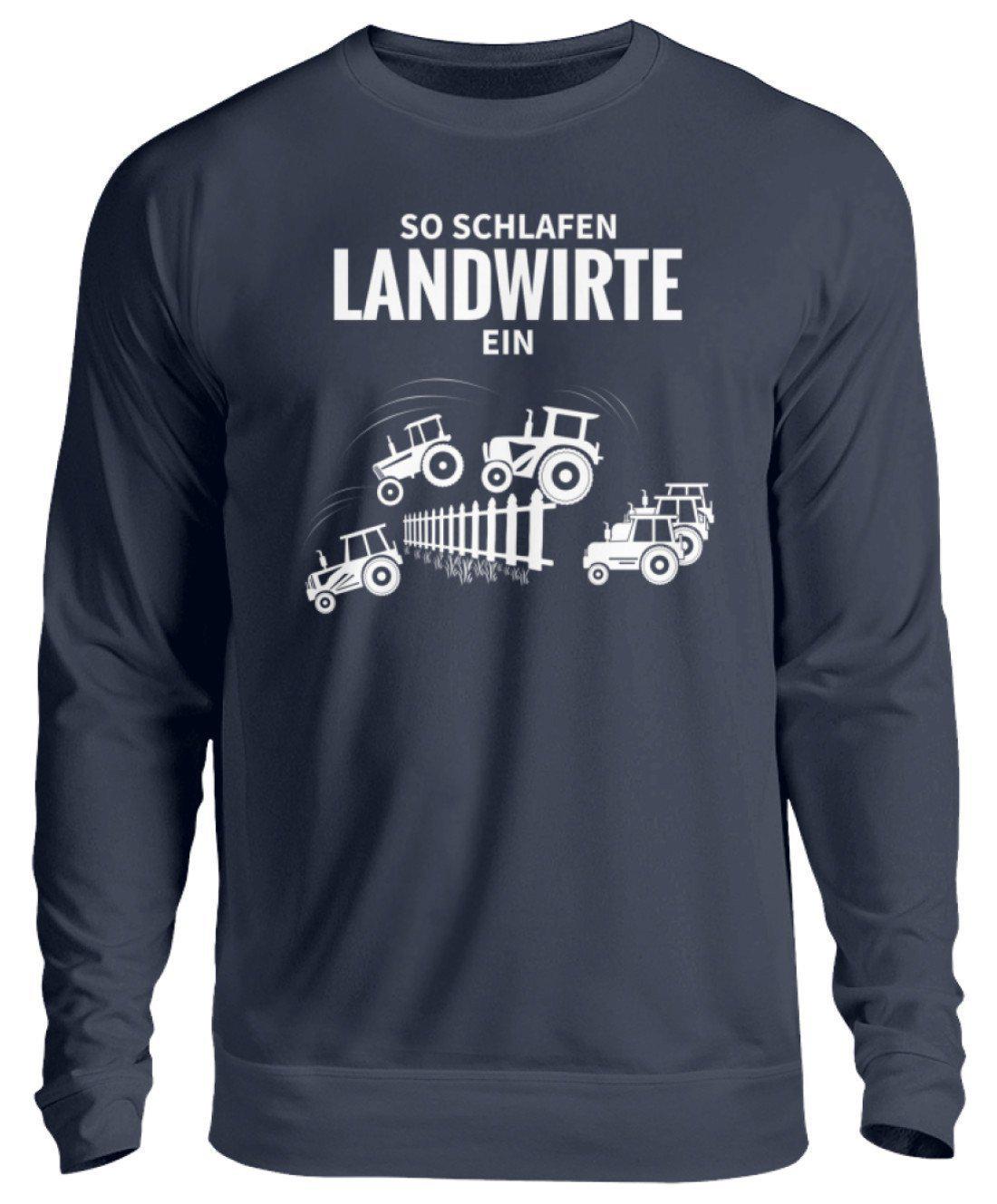 So schlafen Landwirte ein · Unisex Sweatshirt Pullover-Unisex Sweatshirt-Oxford Navy-S-Agrarstarz