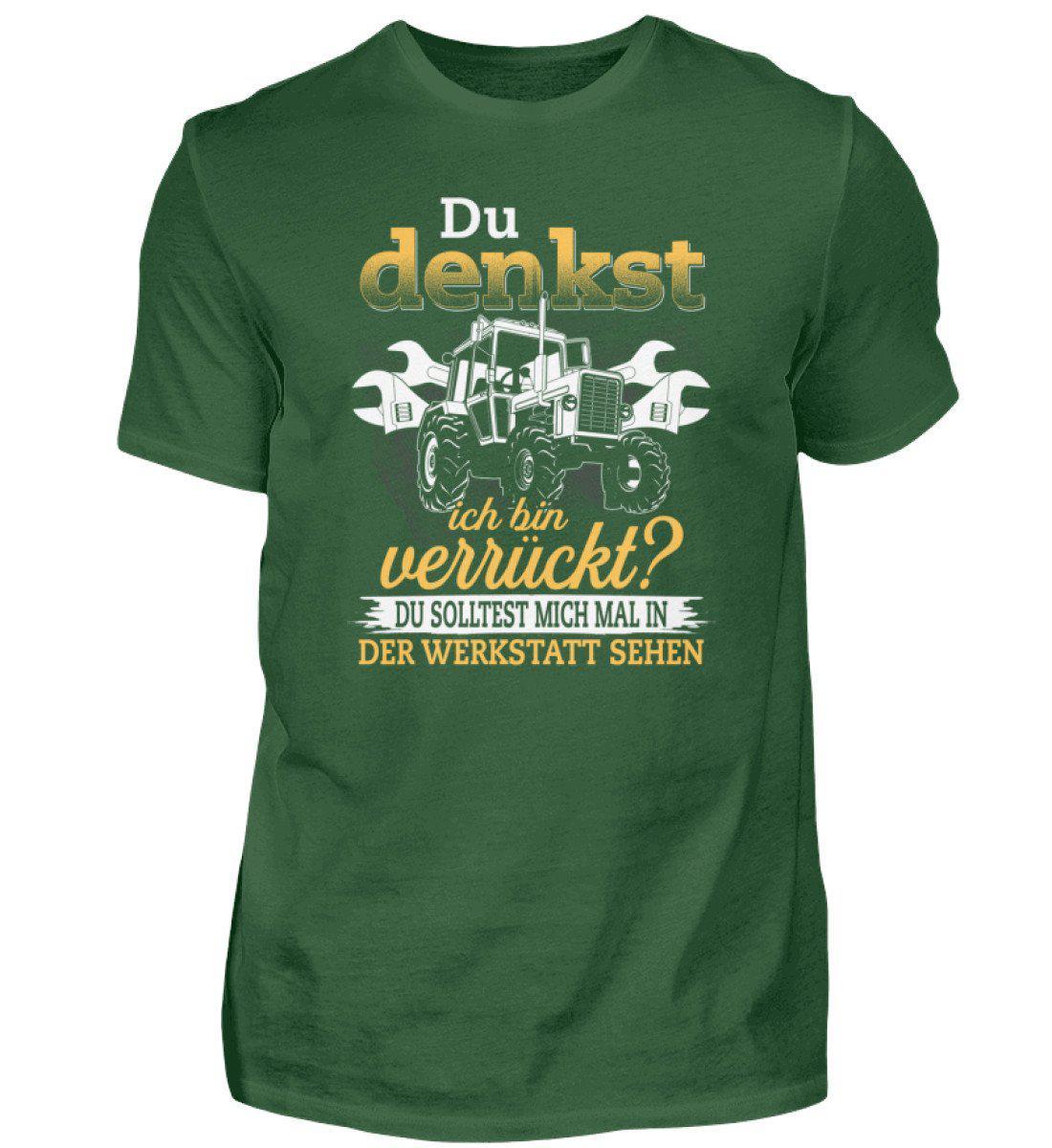 Solltest mich mal in der Werkstatt sehen · Herren T-Shirt-Herren Basic T-Shirt-Bottle Green-S-Agrarstarz